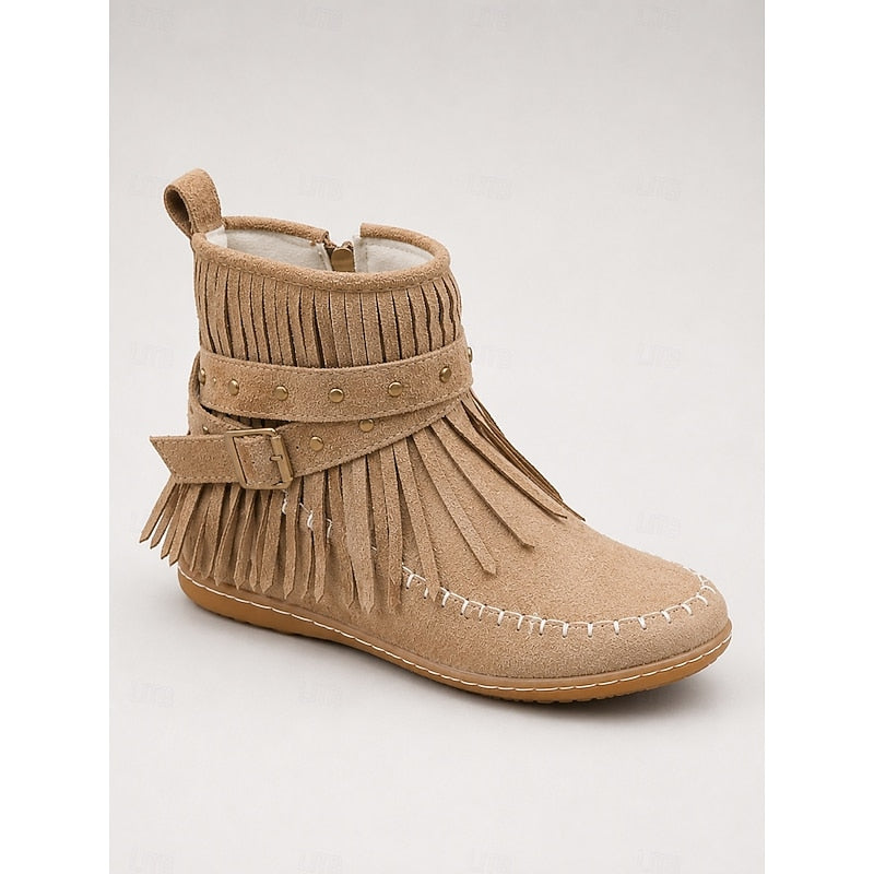 Florence - Bottines Chic Franges Plates