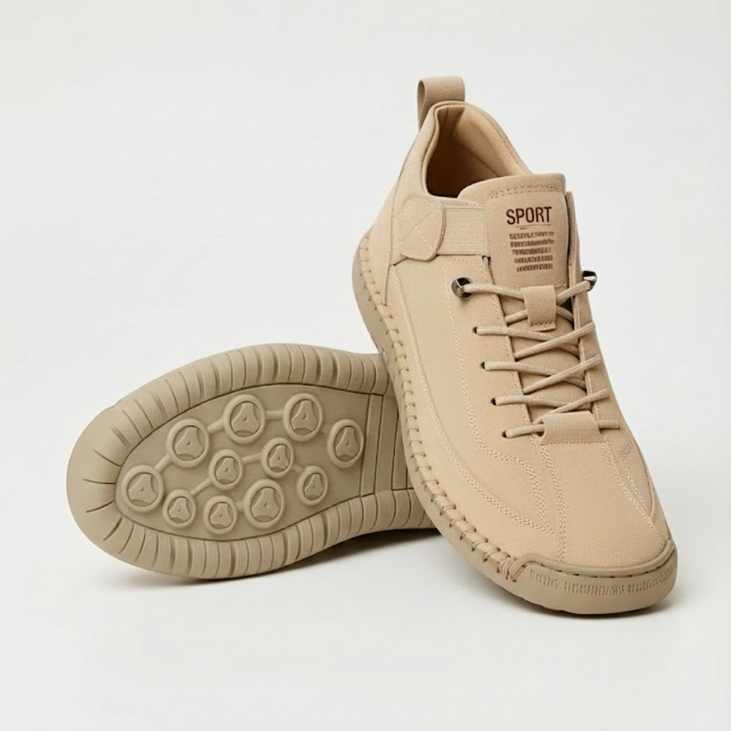 Christine | Baskets Élégantes Cuir Surpiquées
