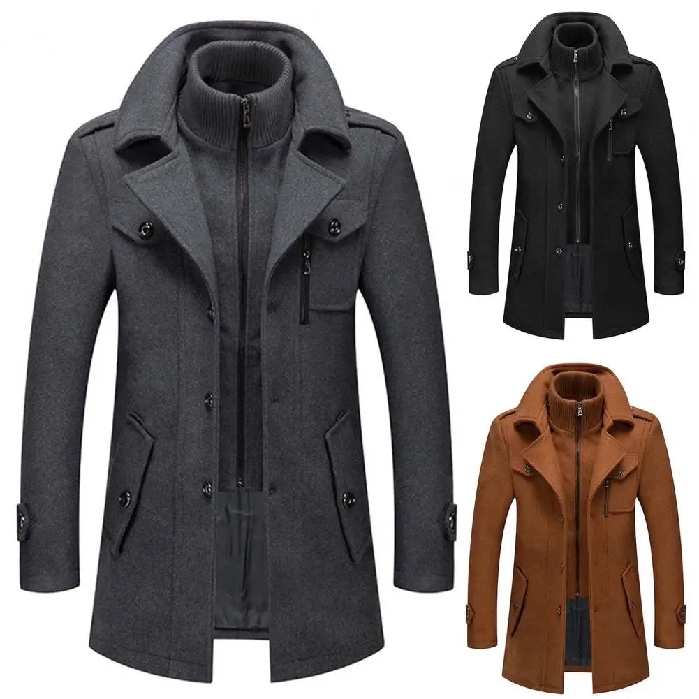 Michel - Manteau Classique Mi-Long Double Col
