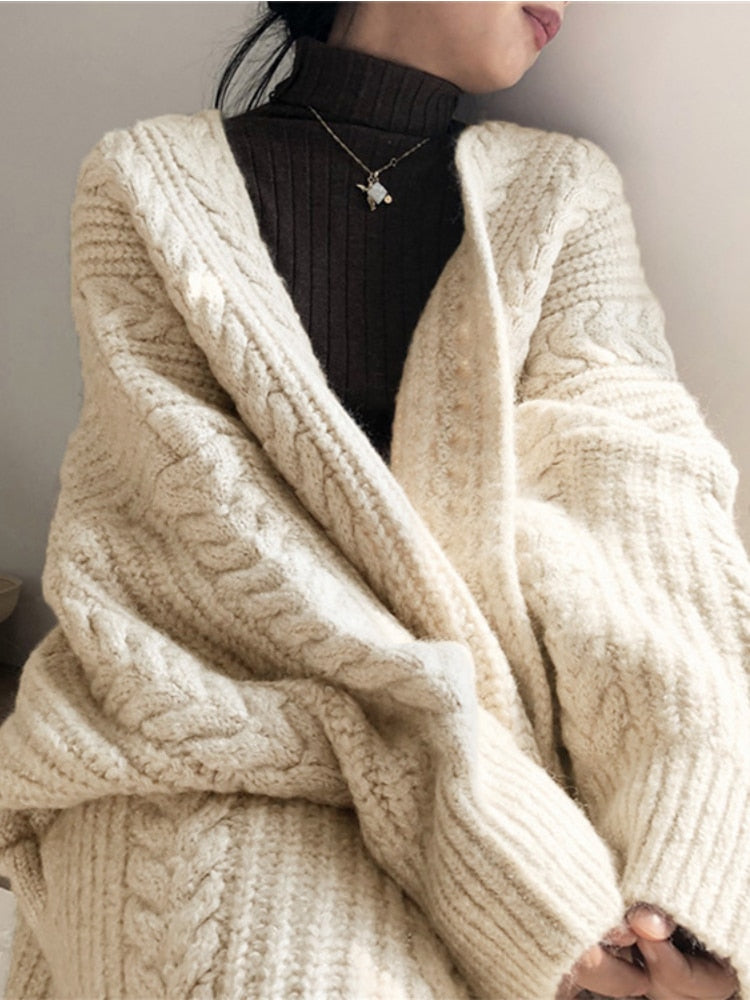Manon - Gilet Élégant Long Torsadé