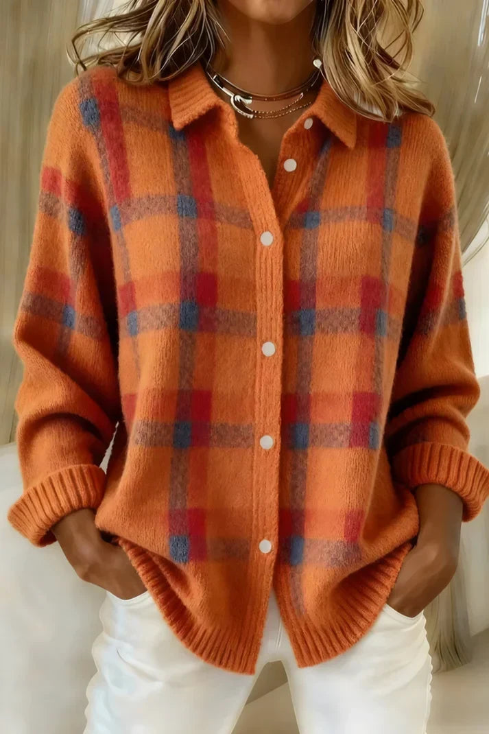 Christine - Cardigan Élégant Oversize Imprimé