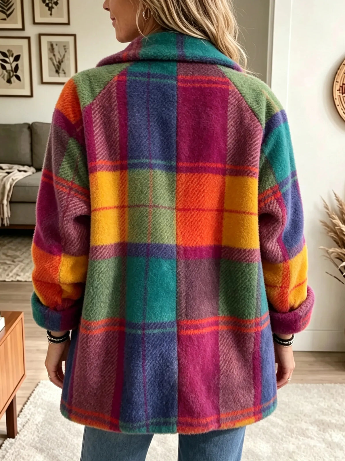 Pascale | Manteau Chic Oversize Carreaux