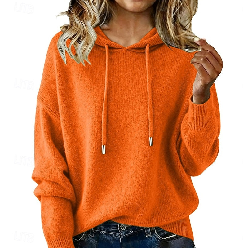 Caroline - Pull Chic Maille Capuche
