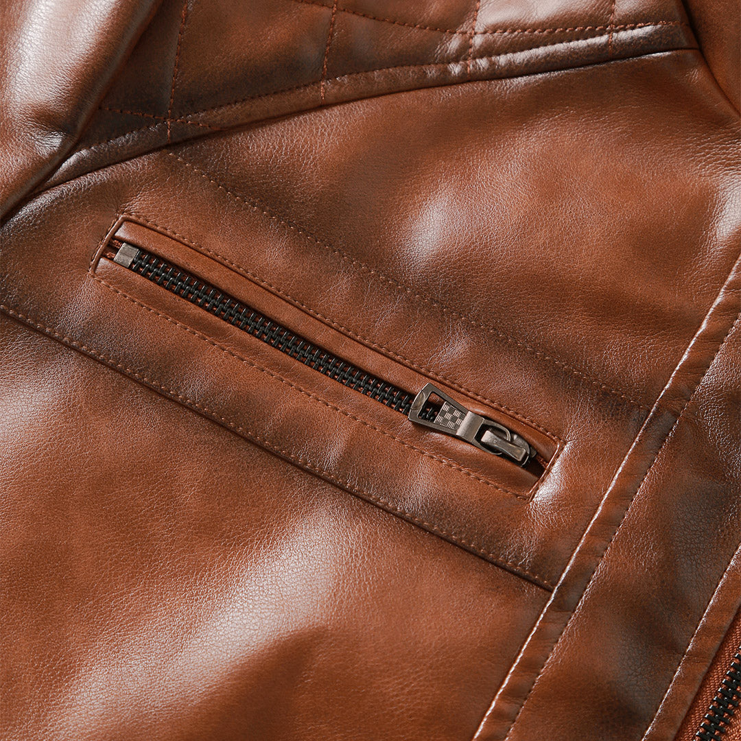 Antoine - Veste Intemporelle Cuir Vieilli