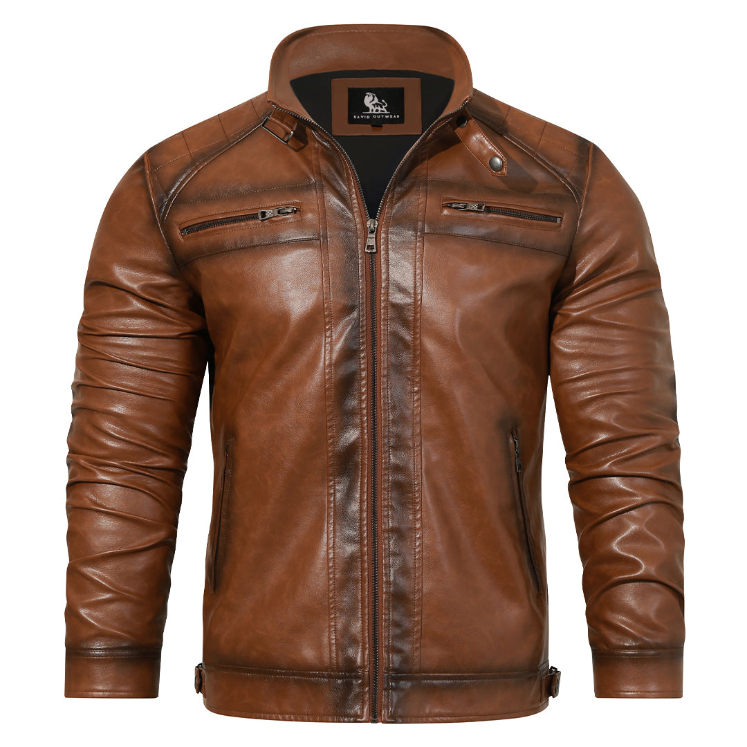 Antoine - Veste Intemporelle Cuir Vieilli