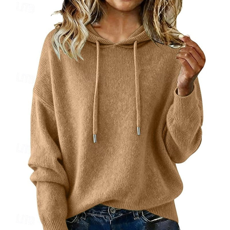 Caroline - Pull Chic Maille Capuche