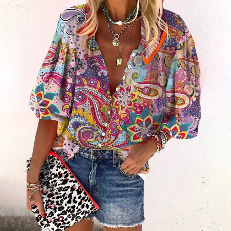 Marine - Blouse Bohème Légère