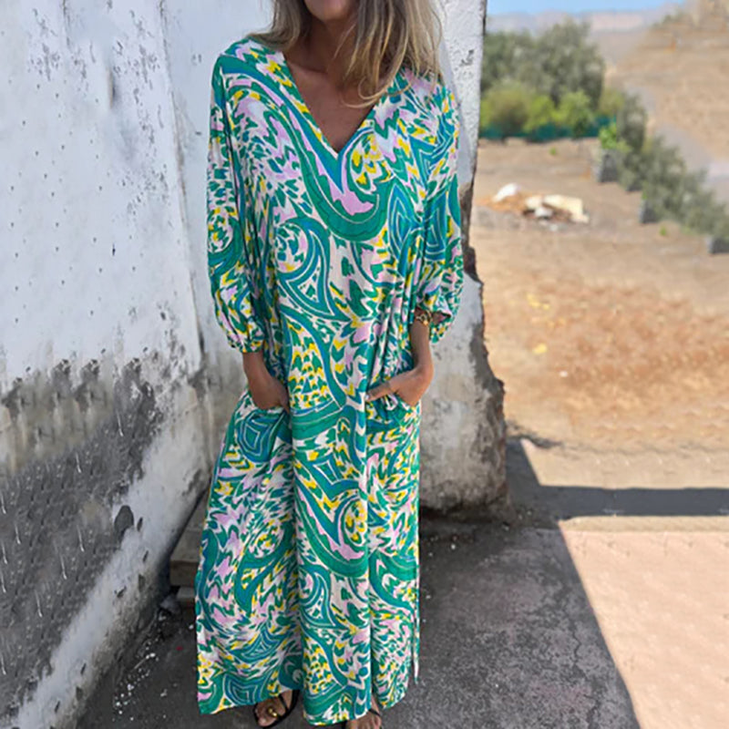 Laurence - Robe Longue Bohème Légère Femme