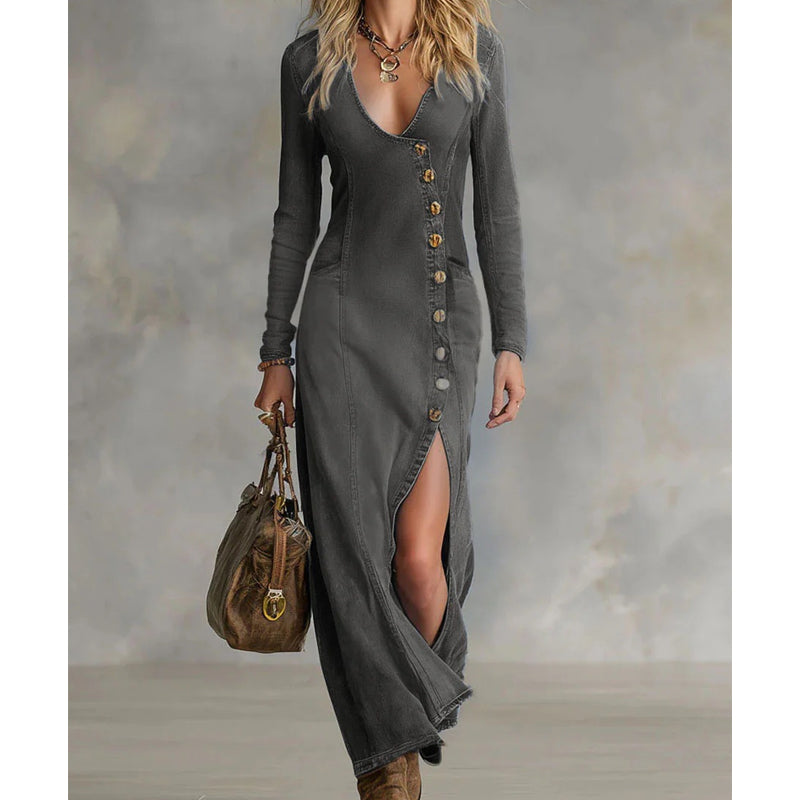 Christine - Robe Longue Femme en Jean