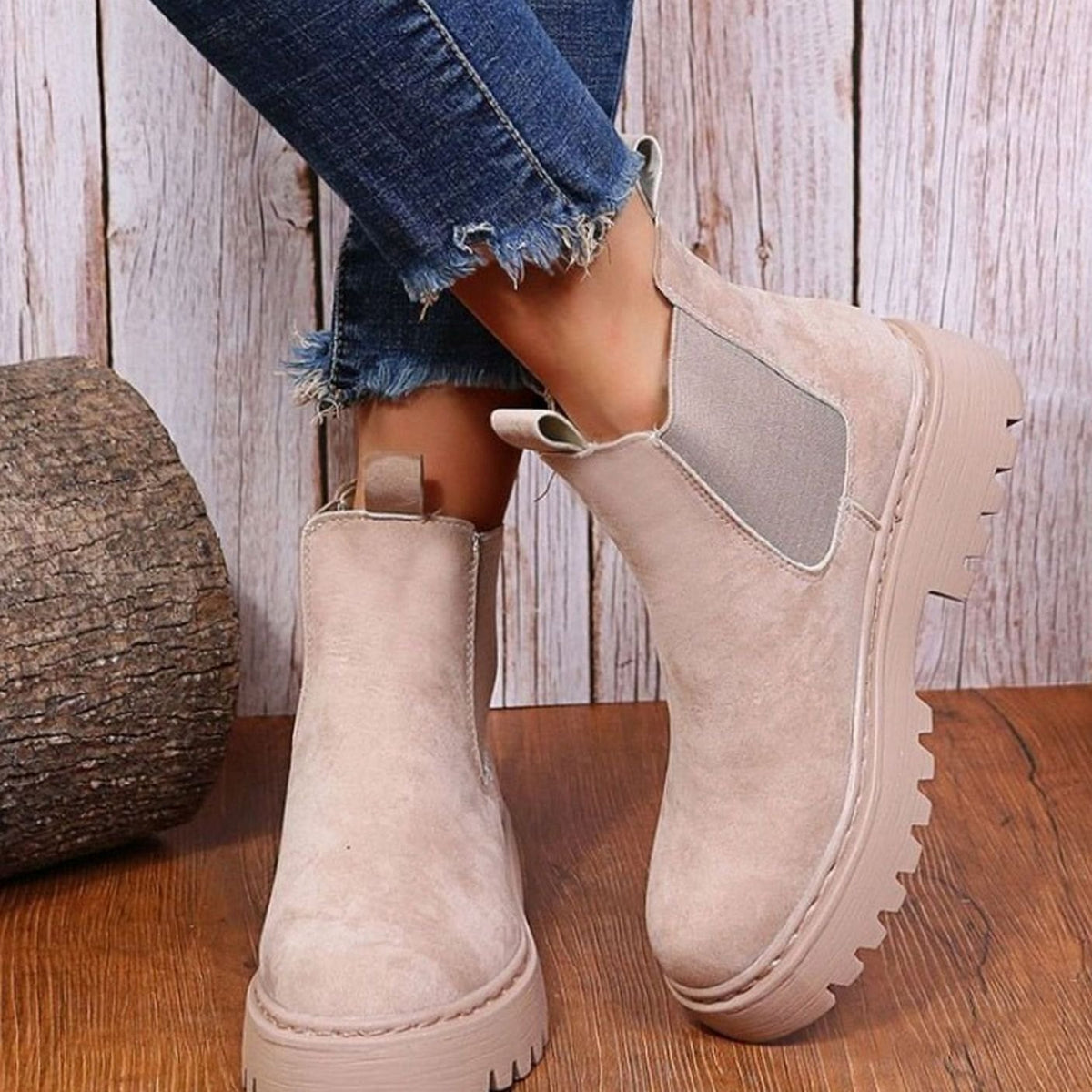 Adèle - Bottines Chelsea Élégantes Plateforme