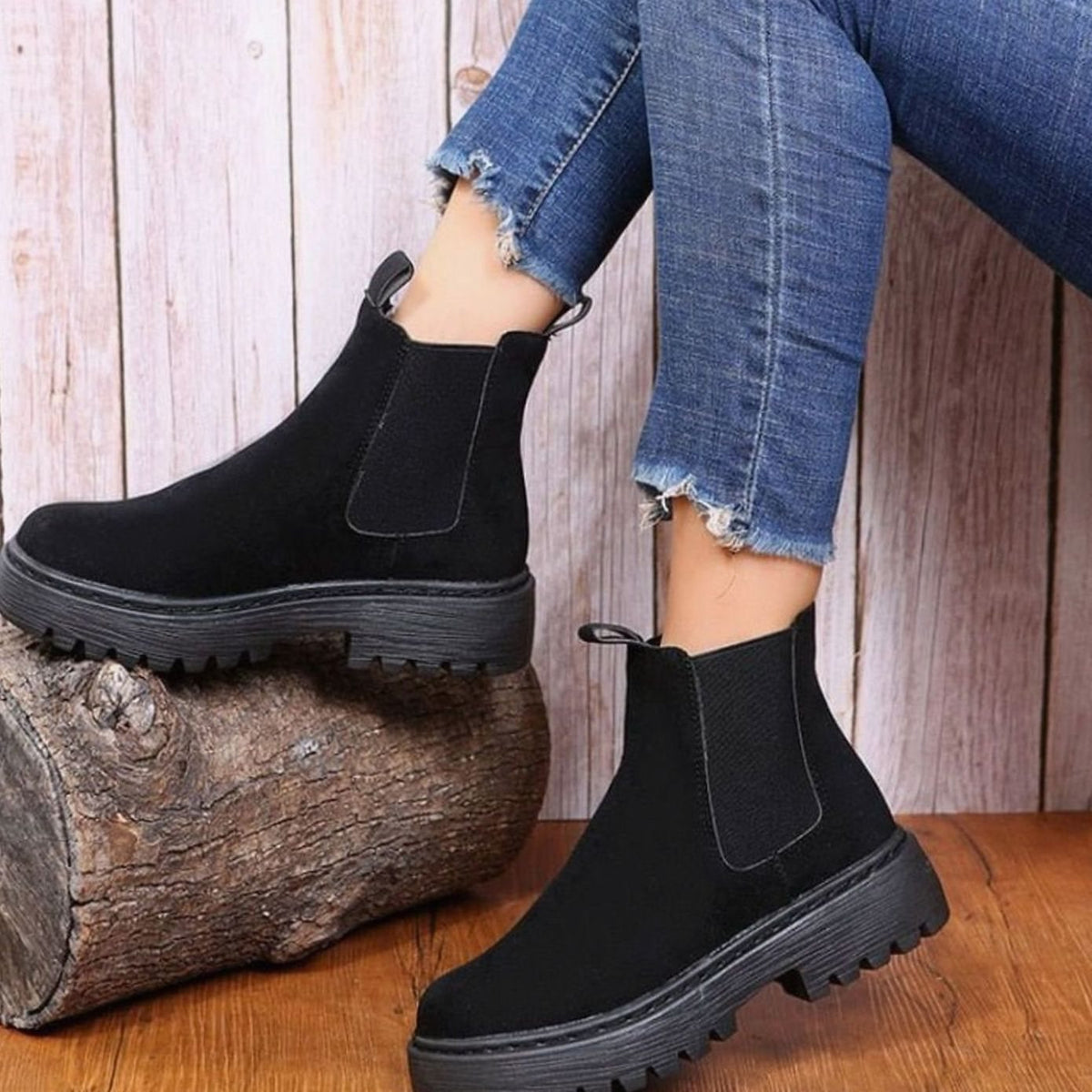 Adèle - Bottines Chelsea Élégantes Plateforme