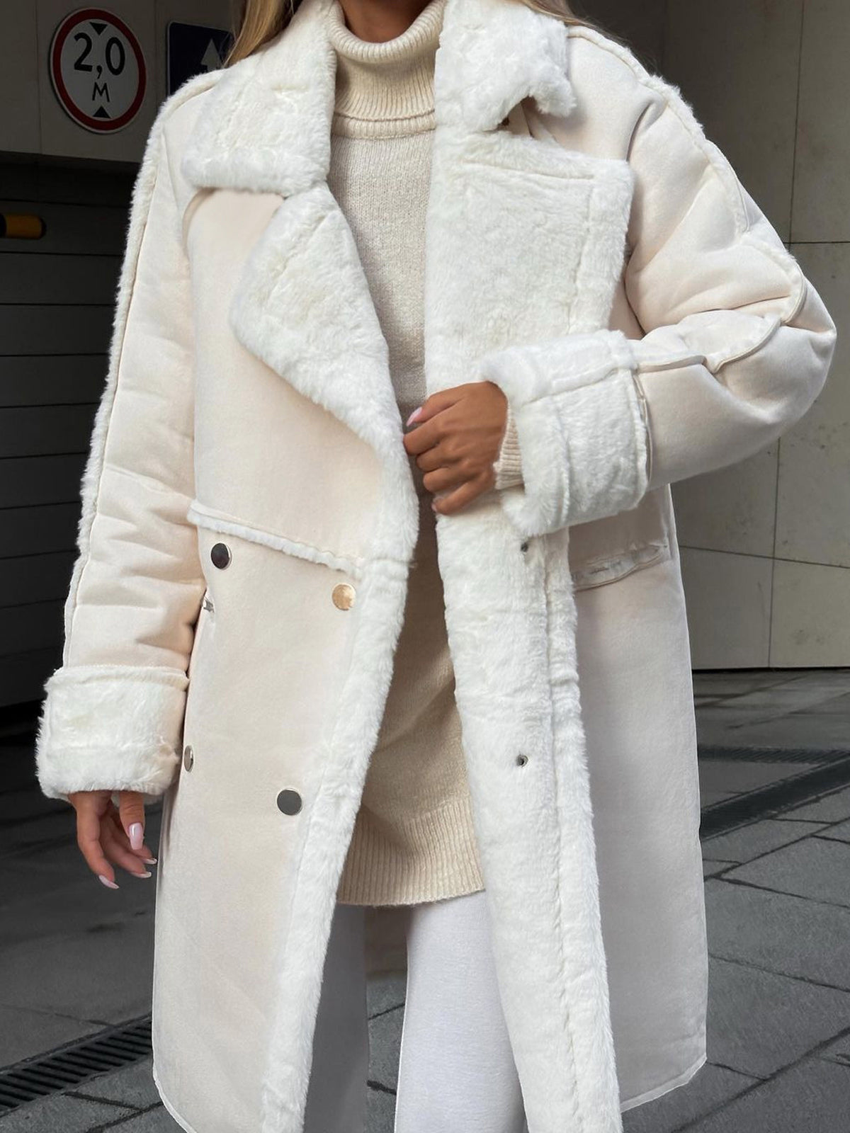 Caroline | Manteau Élégant Long Polaire