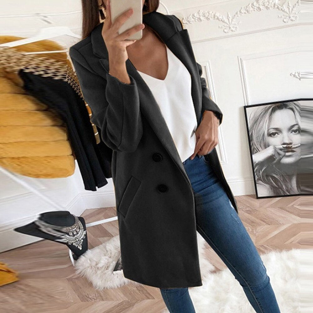 Martine | Manteau Chic Mi-Long Chaud
