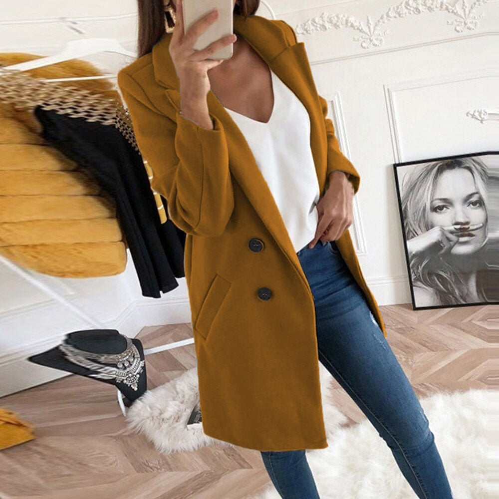 Martine | Manteau Chic Mi-Long Chaud