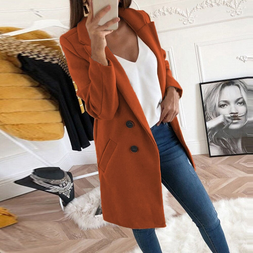Martine | Manteau Chic Mi-Long Chaud