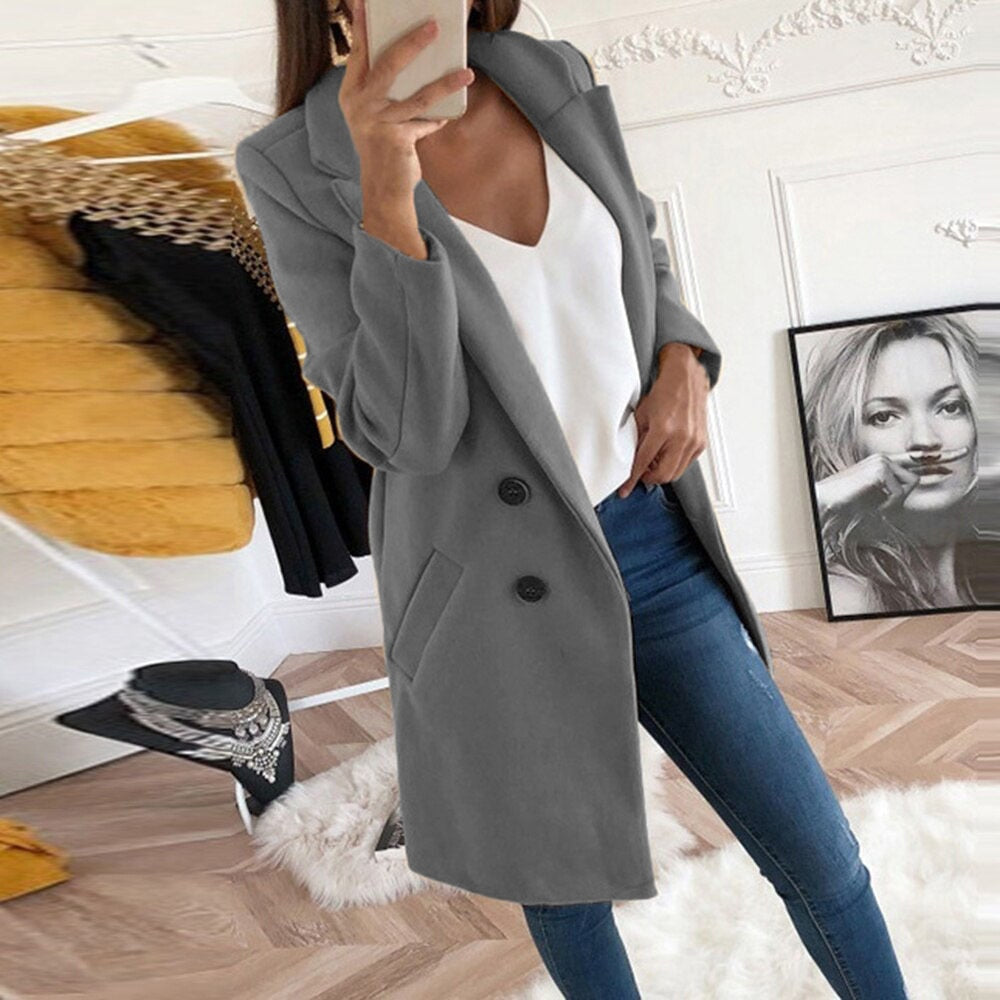 Martine | Manteau Chic Mi-Long Chaud