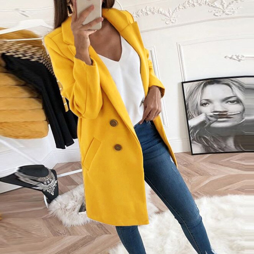 Martine | Manteau Chic Mi-Long Chaud