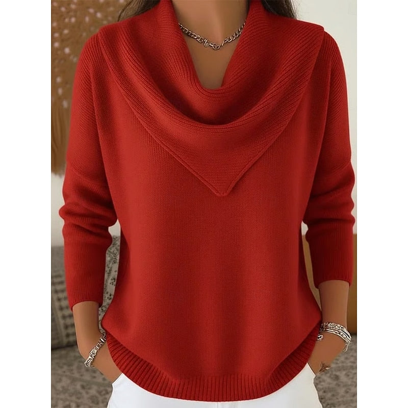Sylvie - Pull Raffiné Maille Fine Col Bénitier