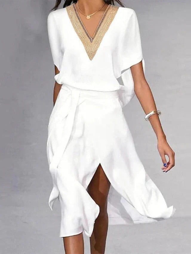 Robe Midi Femme Chic Élégante - Linda