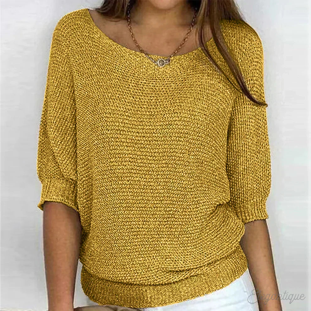 Nadine | Pull Élégant Maille Col Bateau