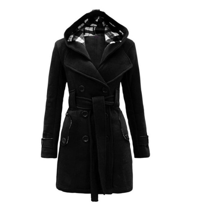 Nadine | Manteau Chic Mi-Long à Capuche