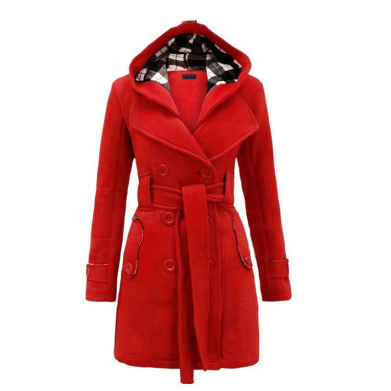 Nadine | Manteau Chic Mi-Long à Capuche