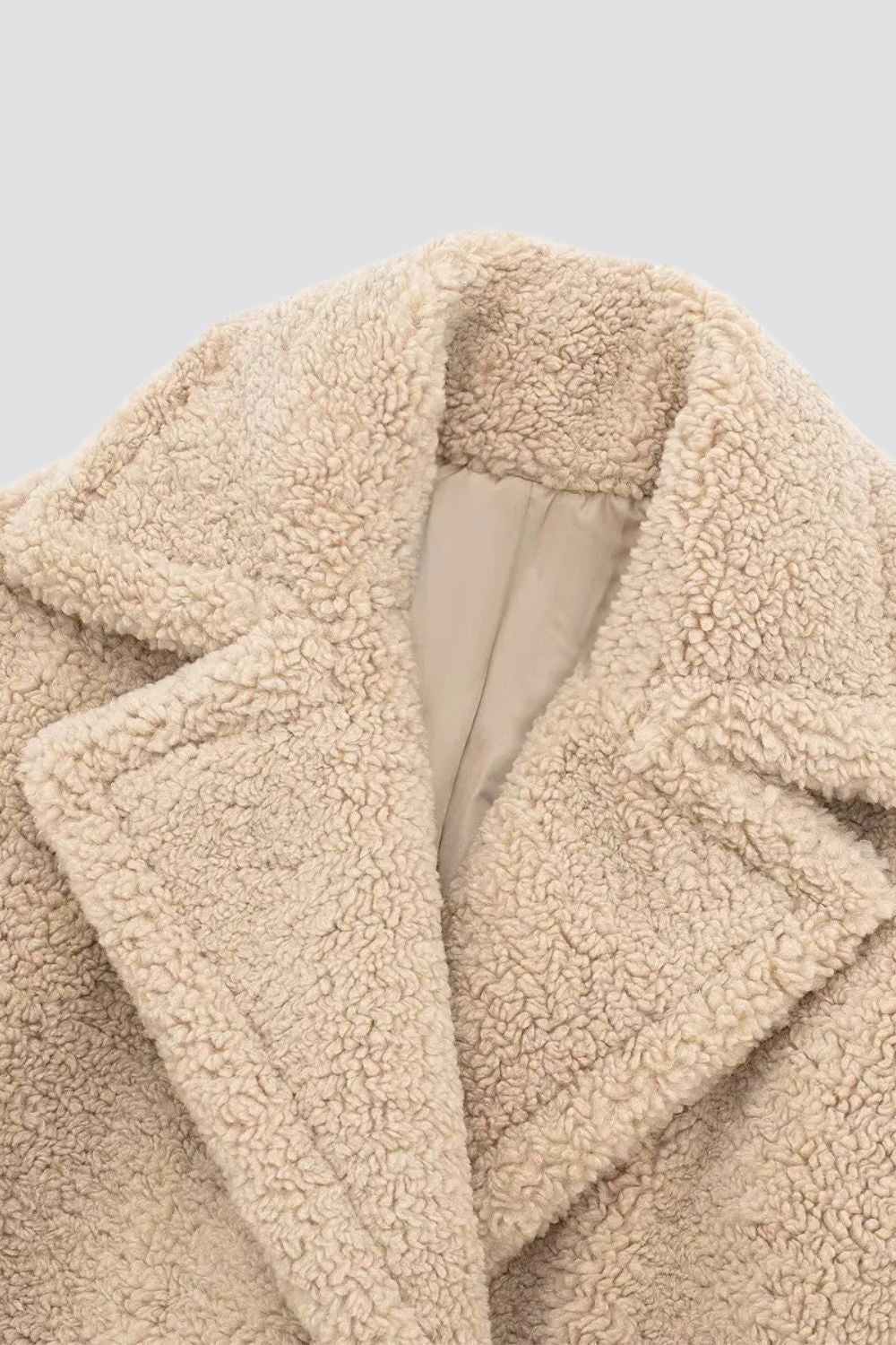 Nathalie - Manteau Élégant Long Teddy