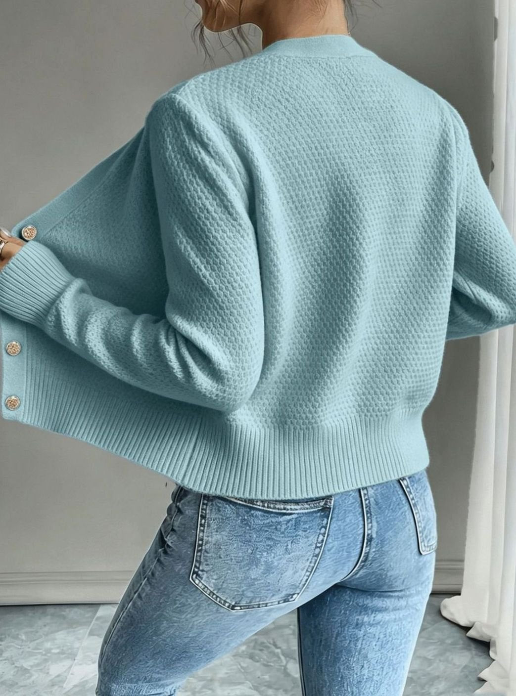 Camille - Cardigan Élégant Torsadé Boutonné