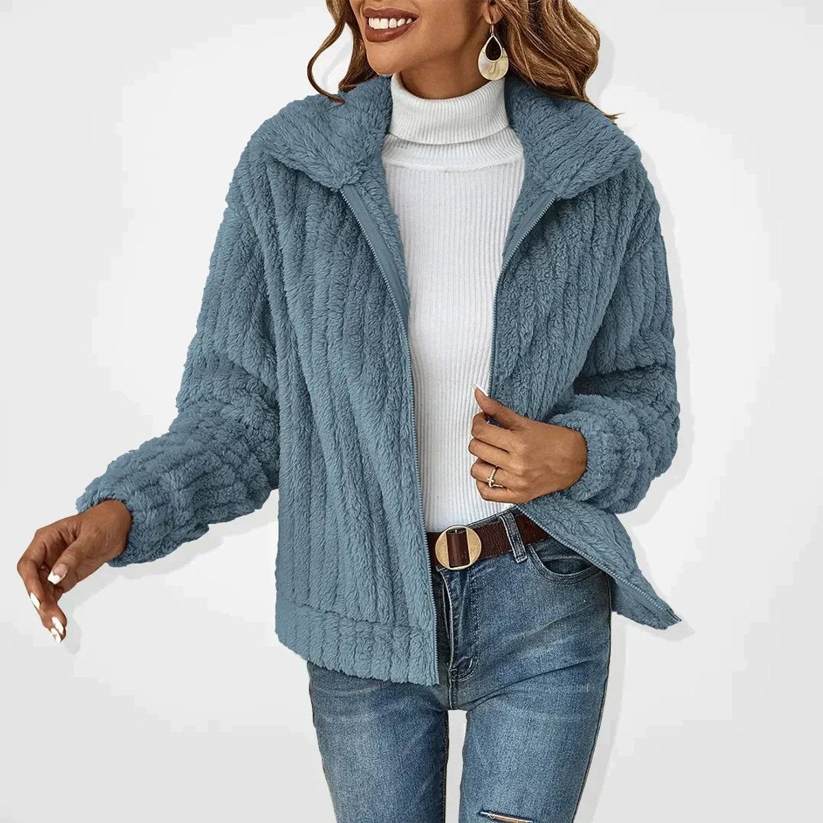 Céline - Cardigan Élégant Oversize Zippé