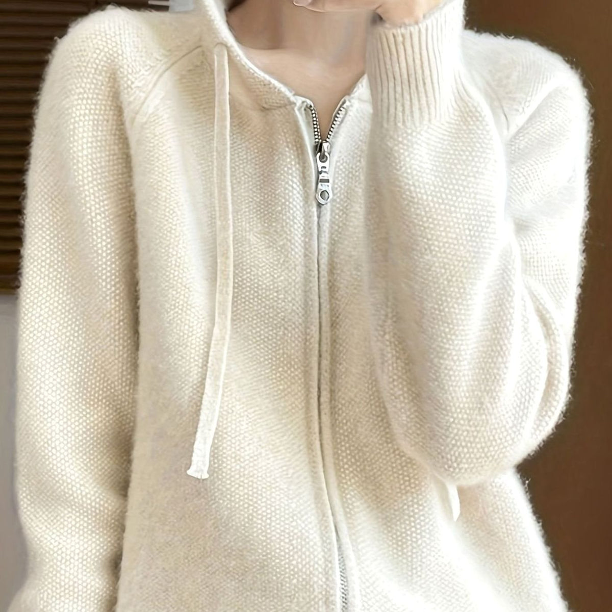 Sandrine - Cardigan Élégant Oversize Zippé
