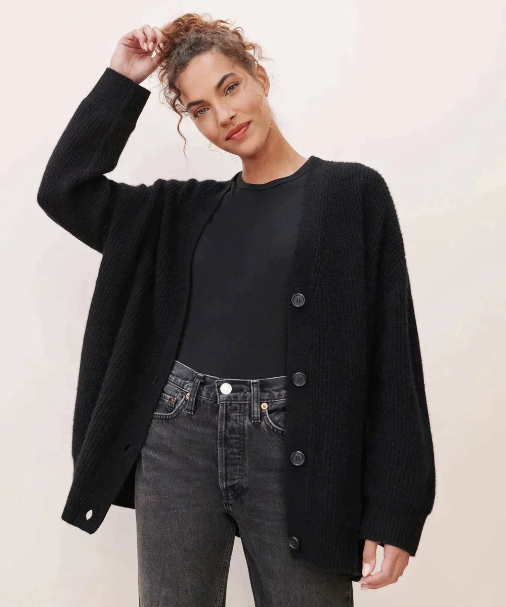 Émilie - Cardigan Raffiné Cachemire Col V