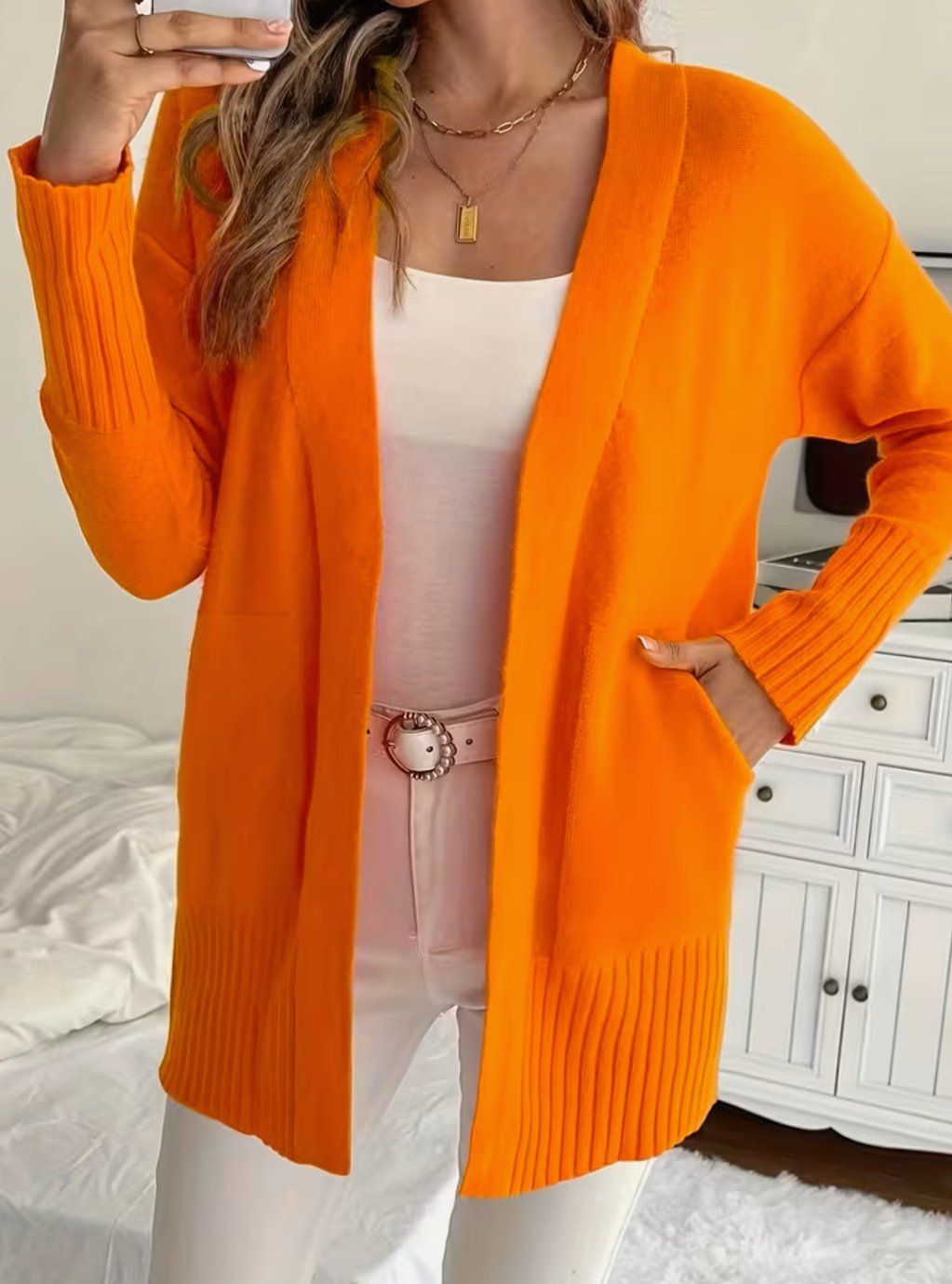 Nathalie - Cardigan Élégant Oversize Ouvert