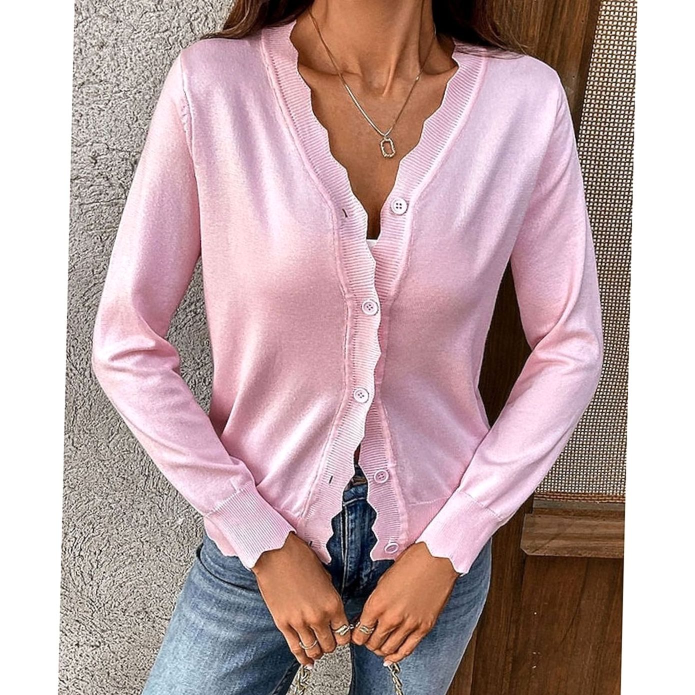 Isabelle - Cardigan Élégant Boutonné Col V