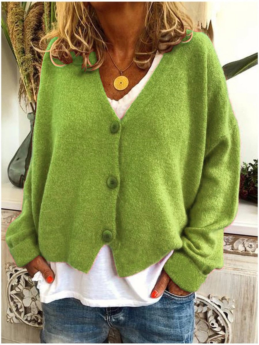 Priya - Cardigan Élégant Oversize Col V