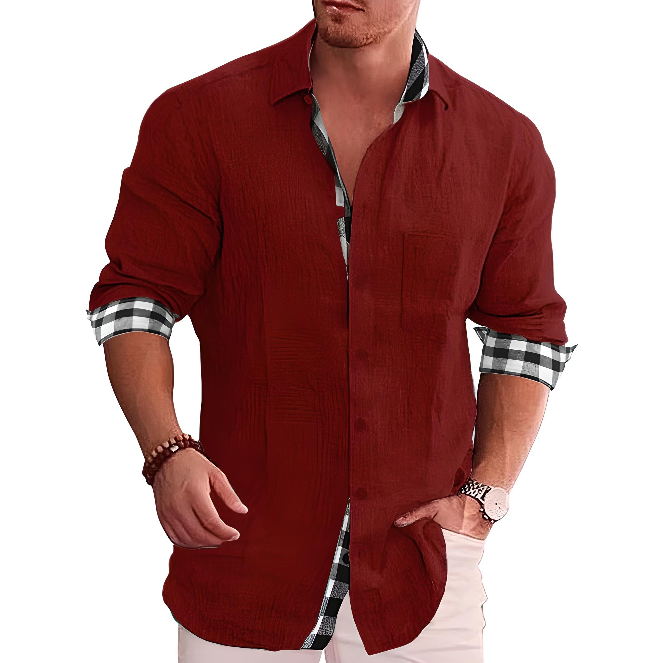 Rémi - Chemise Lin Manches Longues Été Homme