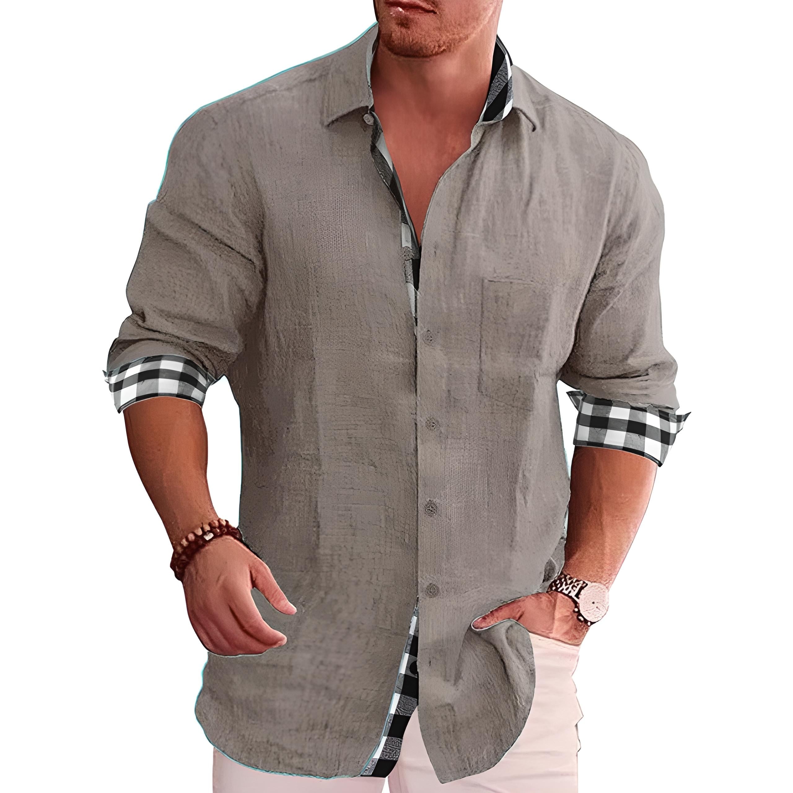 Rémi - Chemise Lin Manches Longues Été Homme