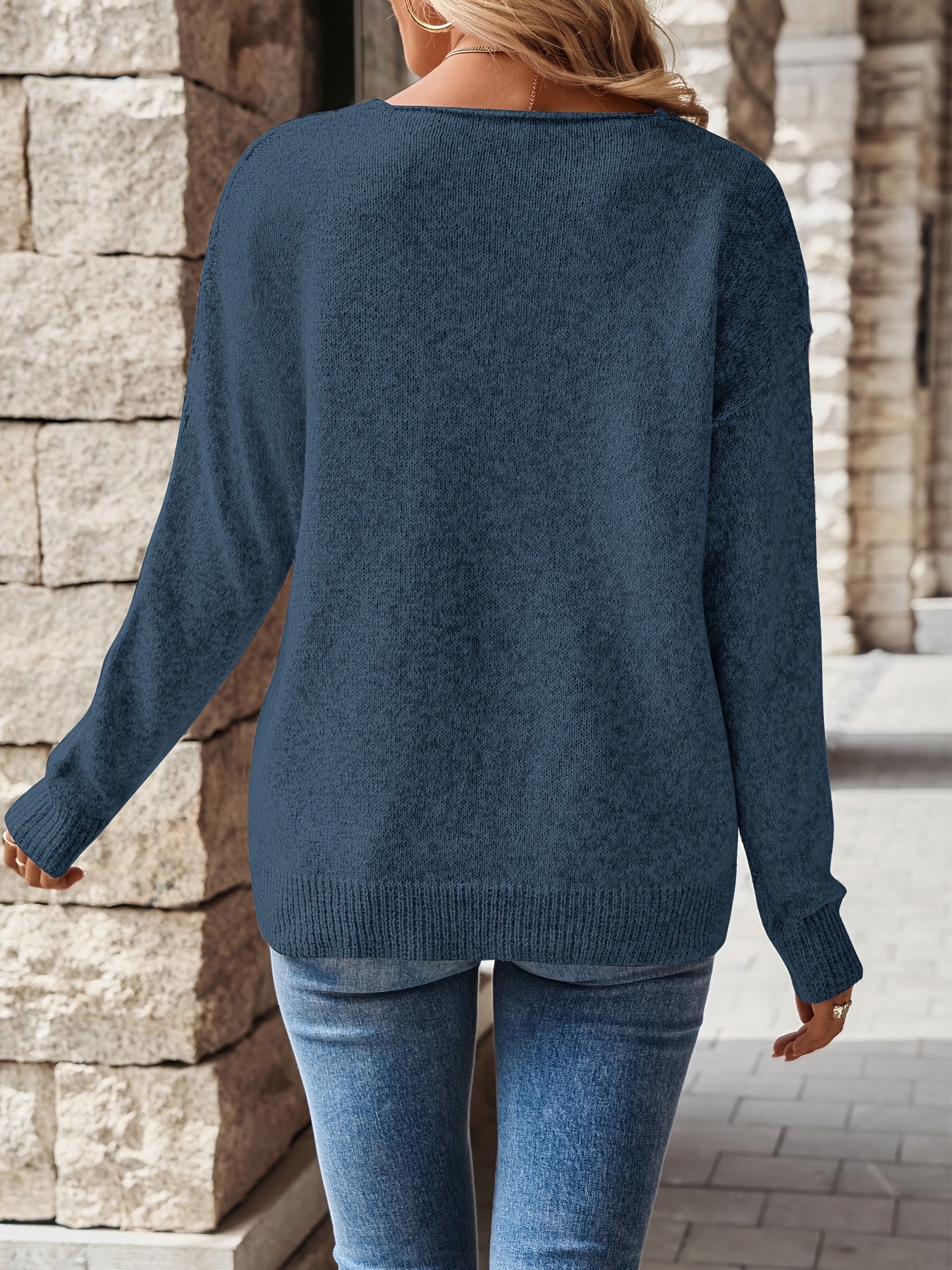 Céline - Pull Flatteur Ajouré Col V