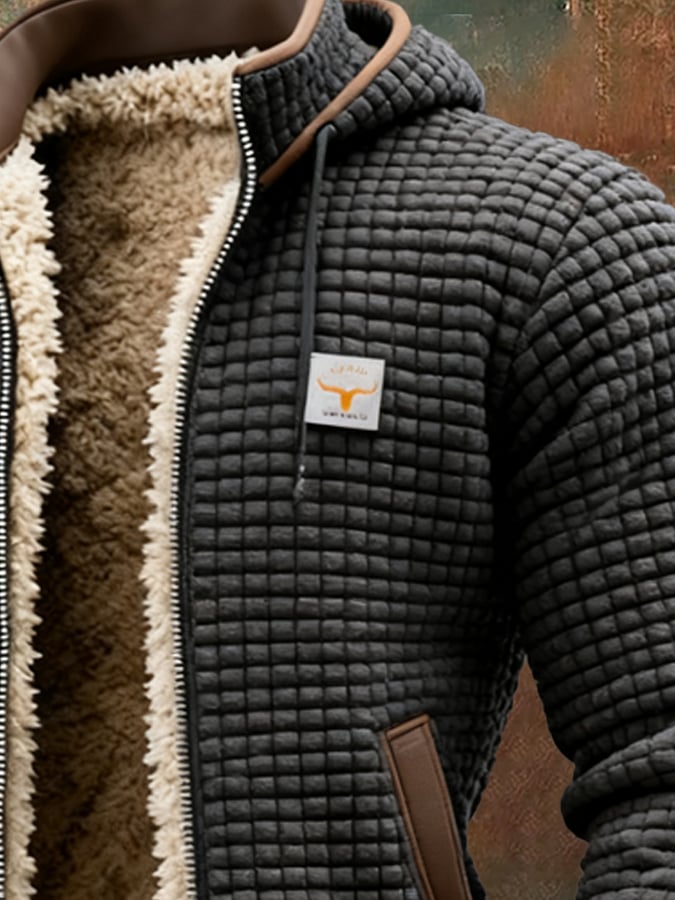 Laurent - Veste Moderne Tricot Doublée Sherpa