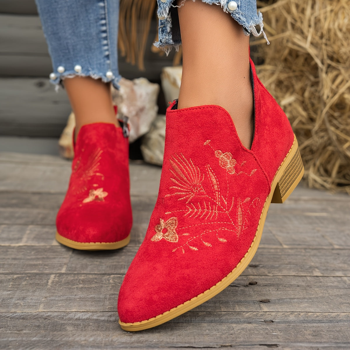 Camille - Bottines Chic Vintage Brodées