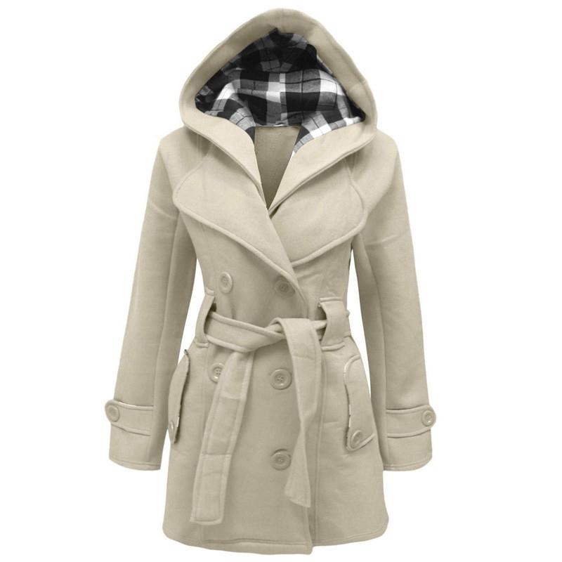Nadine | Manteau Chic Mi-Long à Capuche