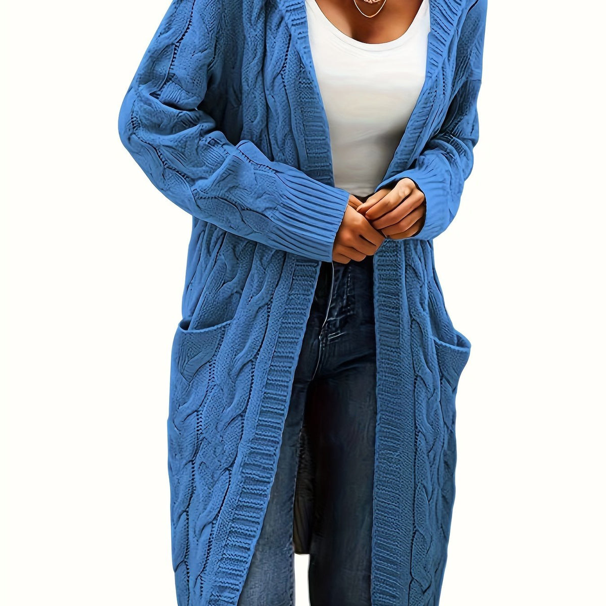 Hélène - Cardigan Élégant Torsadé Ouvert