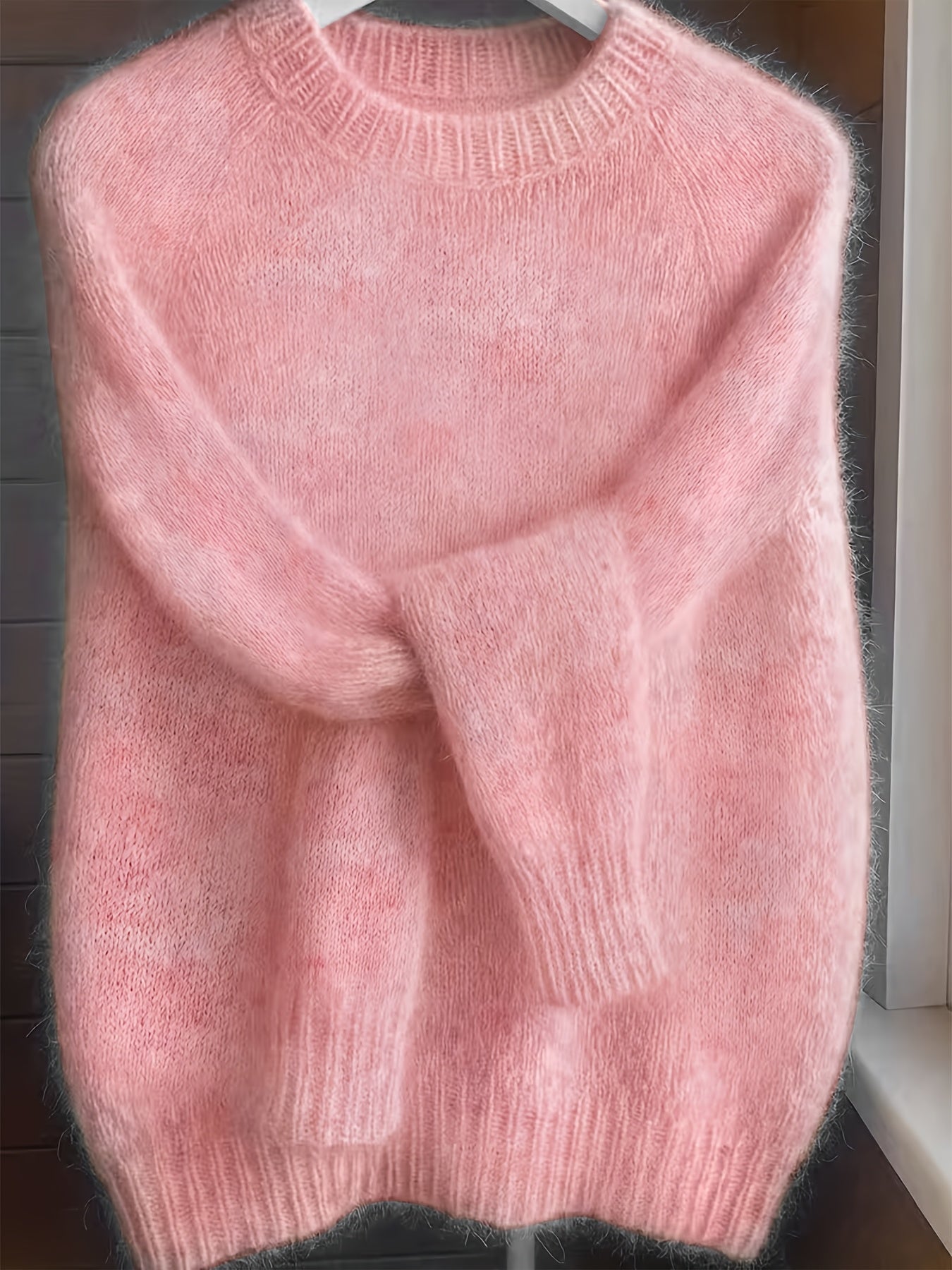 Nathalie - Pull Féminin Mohair Col Rond