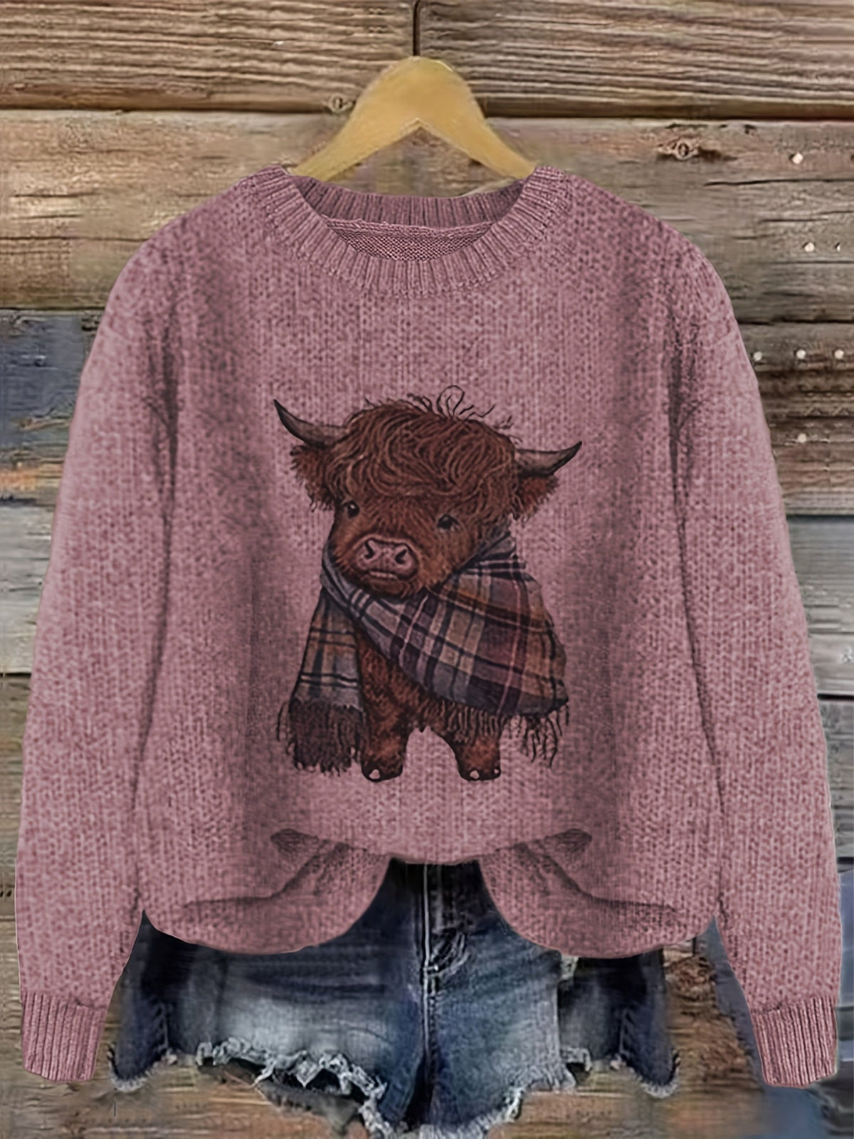 Aurélie - Pull Chic Imprimé Vache