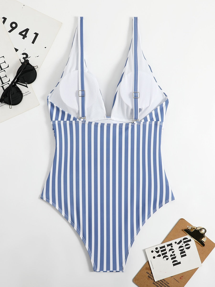 Élodie - Maillot De Bain Rayé Élégant Et Moderne