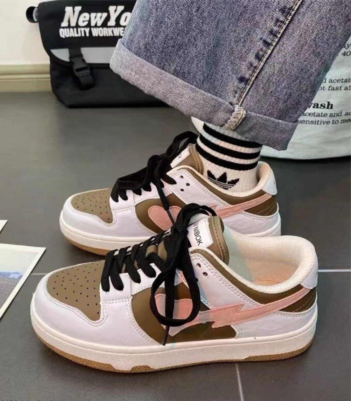 Pascale - Baskets Chic Imprimé Cœur