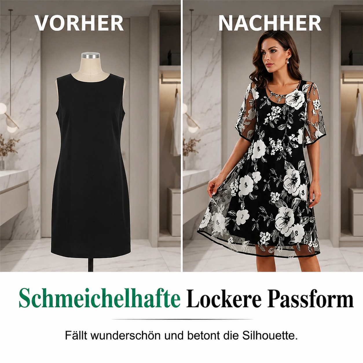 Yolanda - Élégante Robe en Mousseline Fleurie