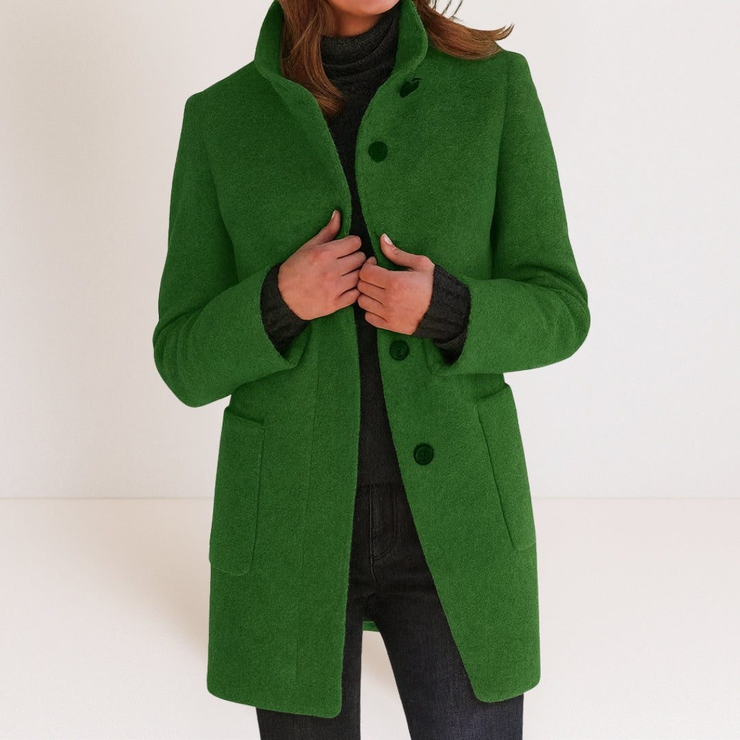 Juliette | Manteau Élégant Long Col Montant