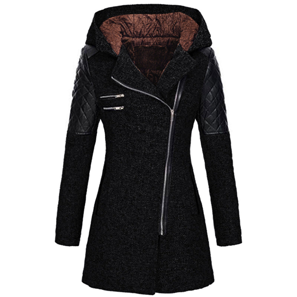 Marguerite - Manteau Élégant Zippé Asymétrique