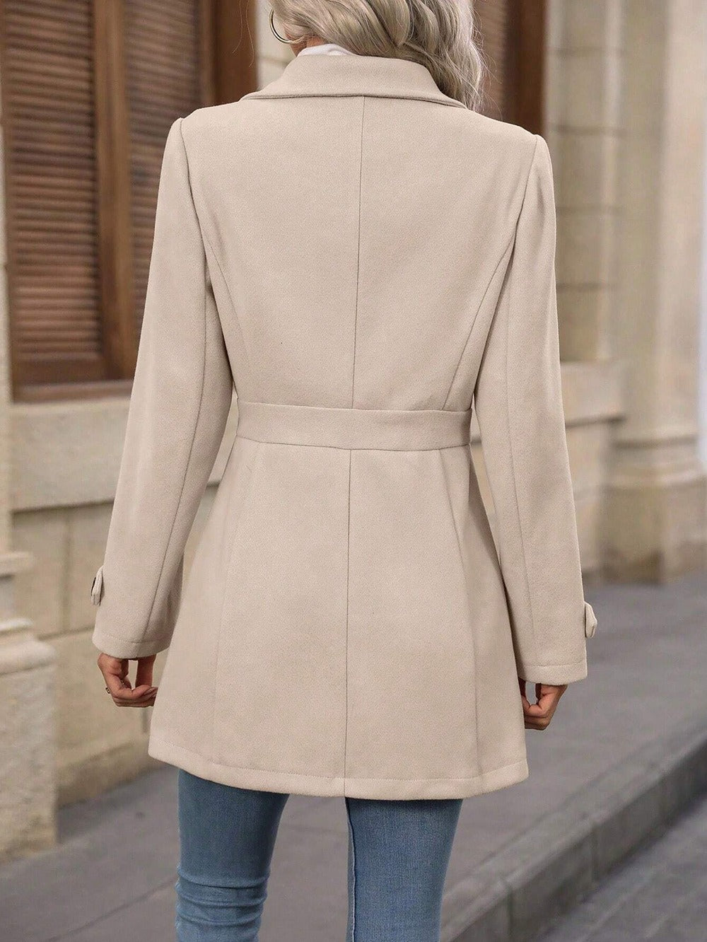 Catherine | Manteau Élégant Mi-Long Ceinturé