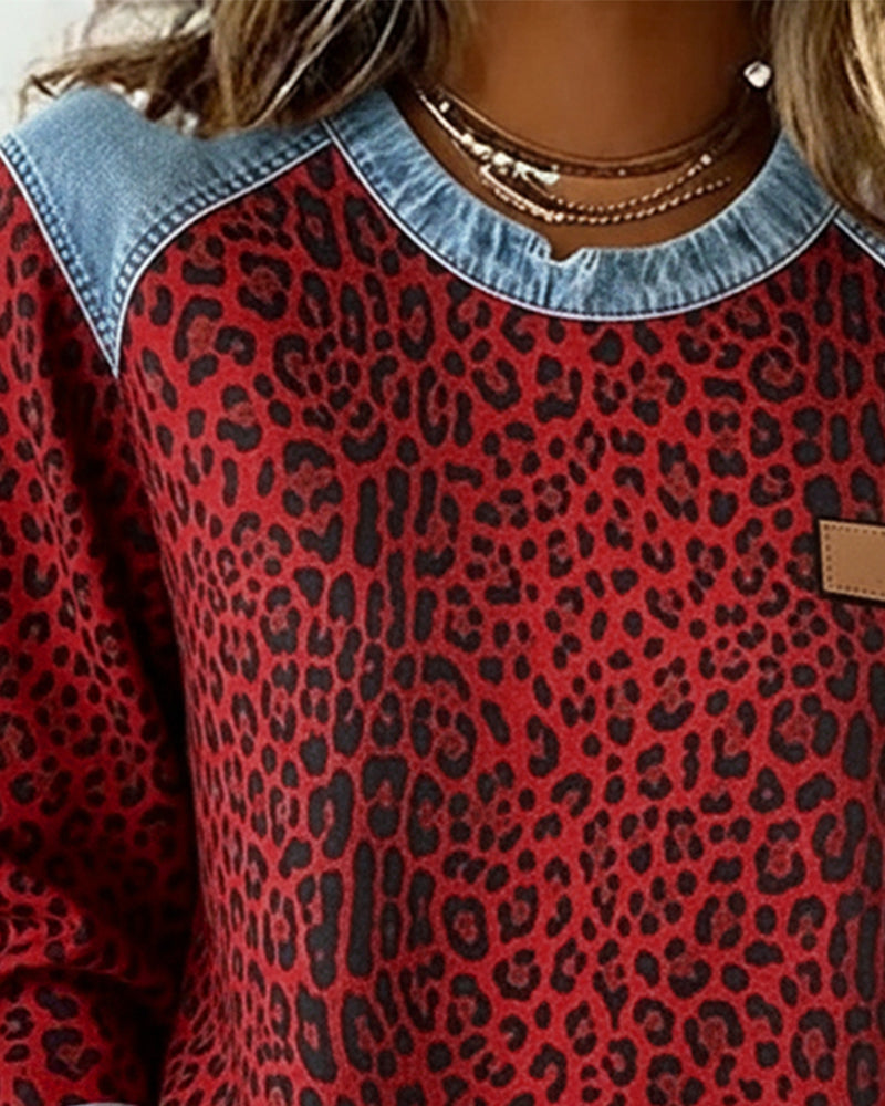 Karine - Pull Chic Imprimé Léopard